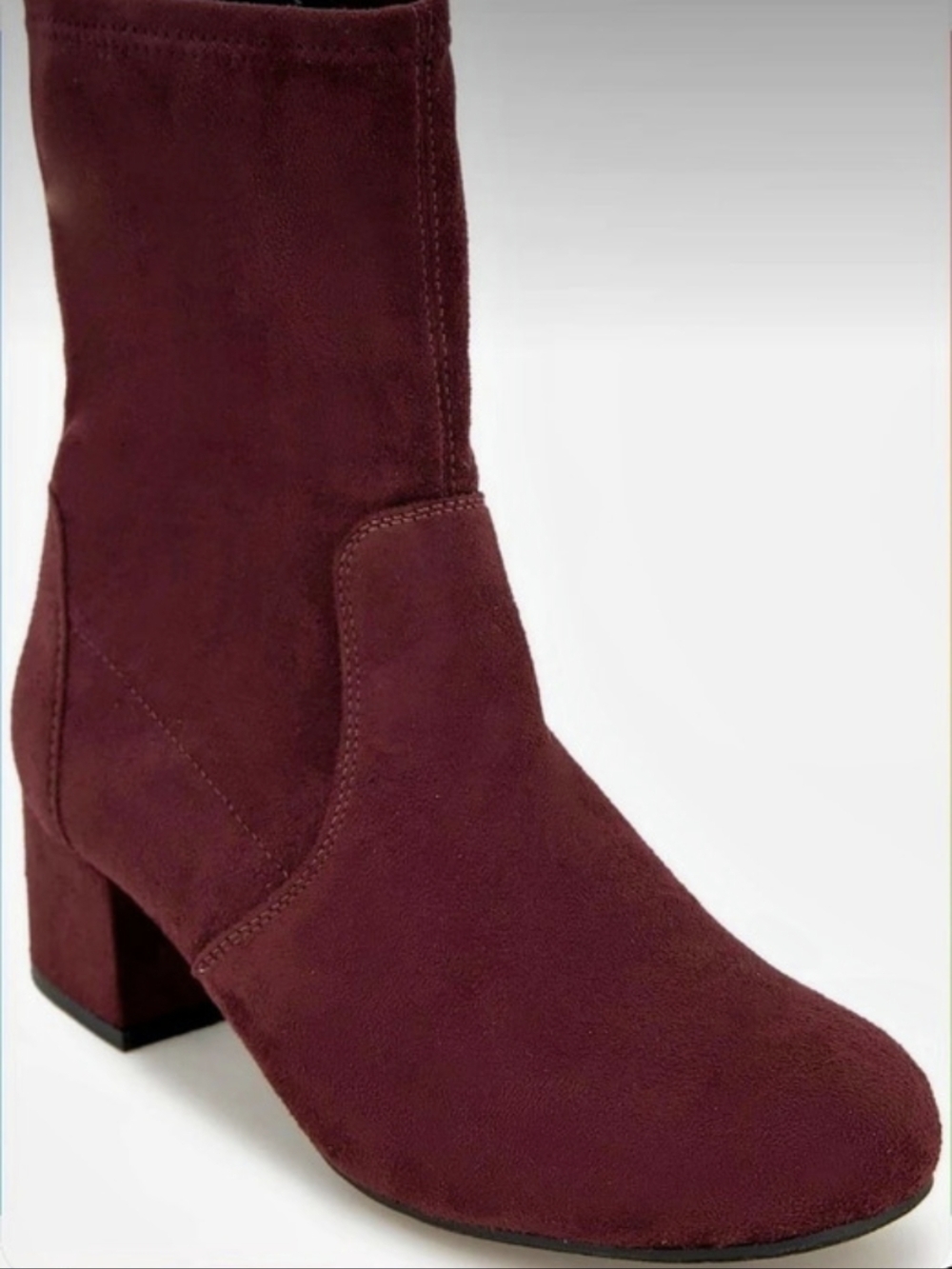 Kenneth Cole Reaction Women's Burgundy Block Heel Boot